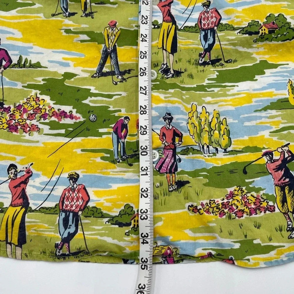 Vintage Nick and Nora 100% Cotton Nightgown Rare Print Golfers Women’s S/M PJs - Picture 9 of 12